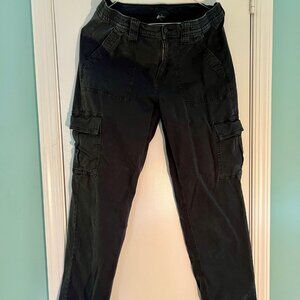 American Eagle stretch black cargo pants 12 R